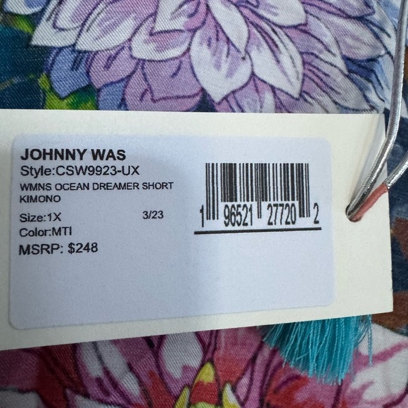 NWT Johnny Was Dreamer Short Kimono in multi - Picture 6 of 7